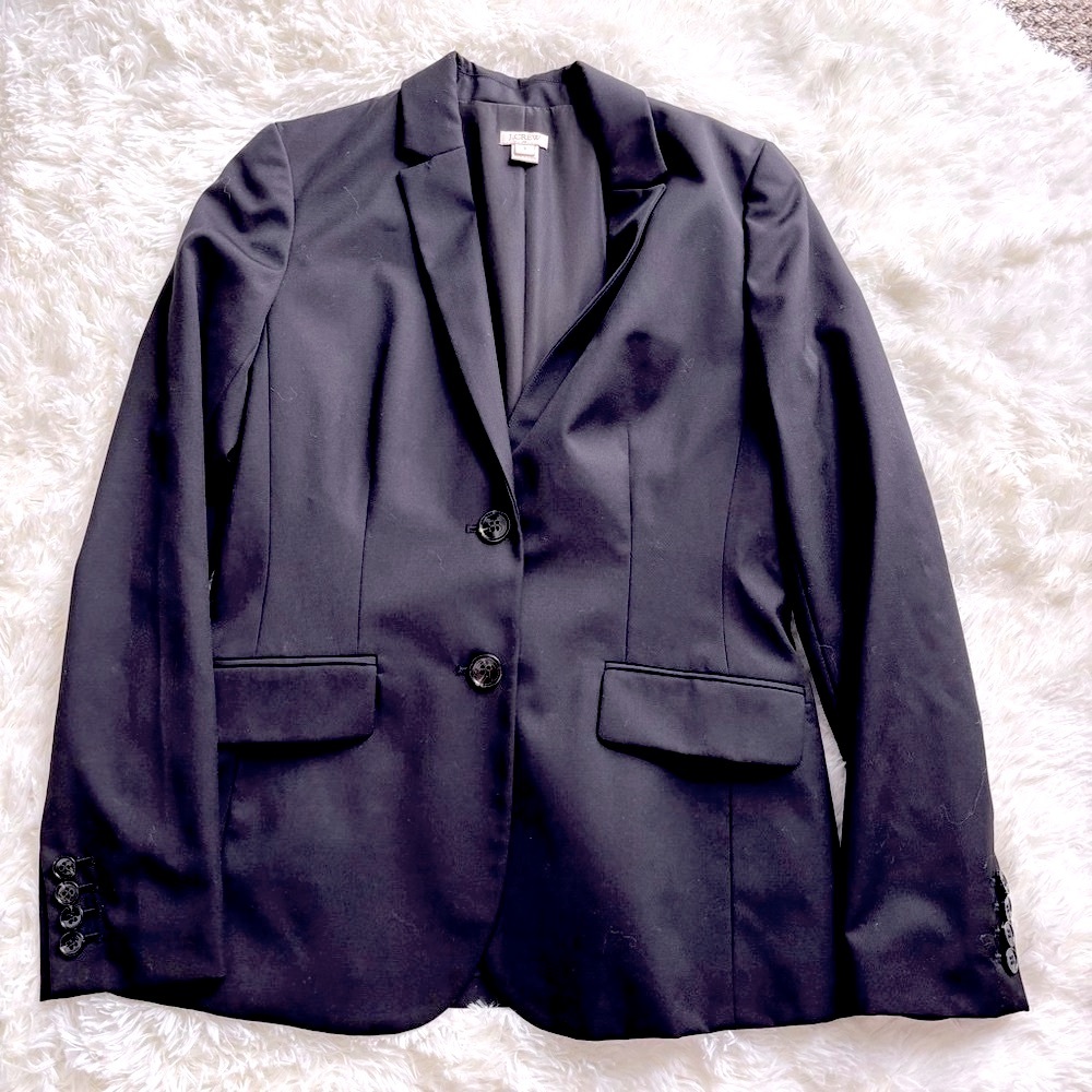 J Crew Wool-Blend Blazer Classic Suit Jacket